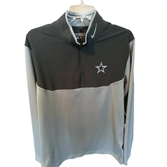 Nike Golf DriFIT Dallas Cowboys Men's Gray Long Sleeves Football NFL Size Medium - Picture 1 of 5